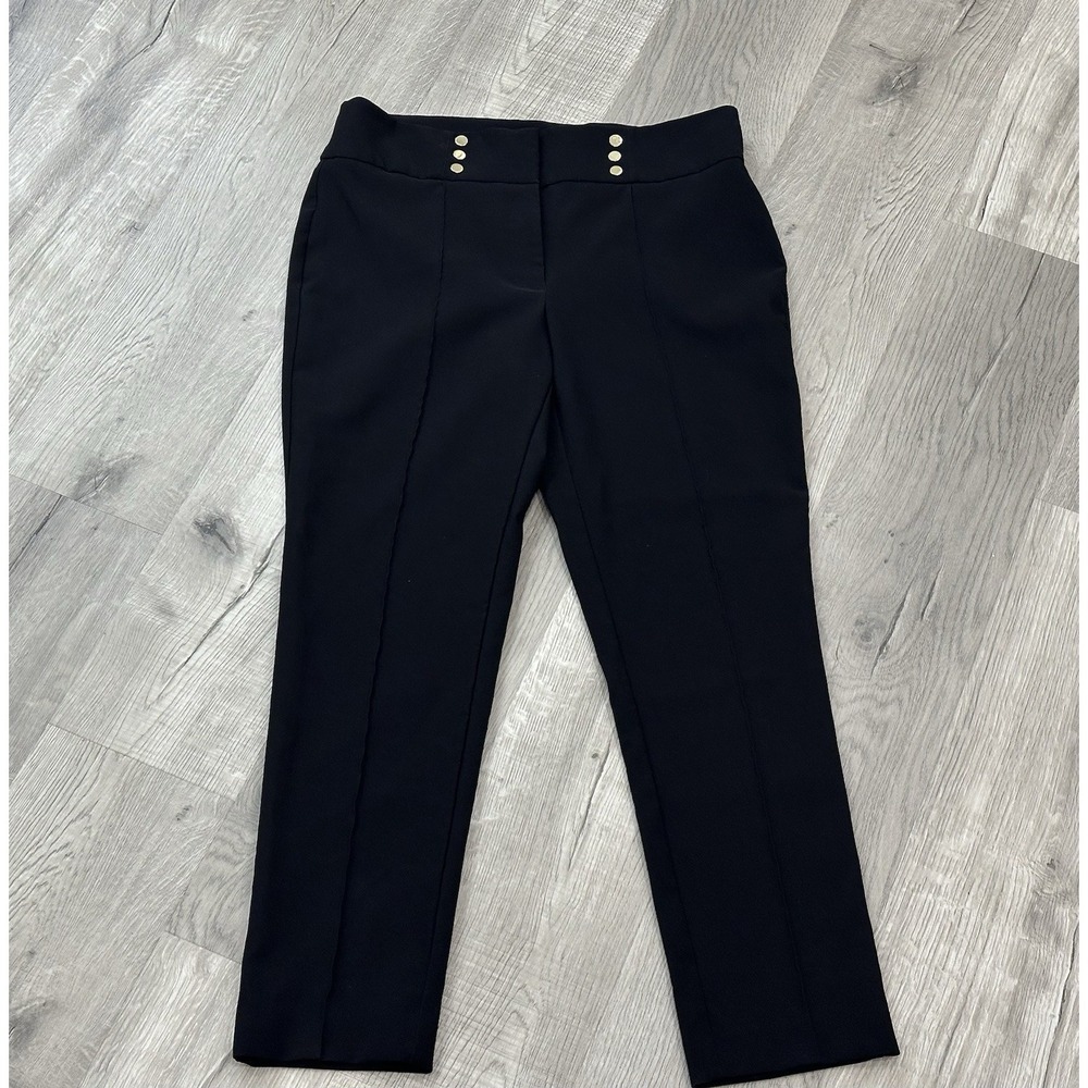 NWT Jones Studio Dressbarn‎ Womens Size 10 Black Slim Leg Pants EUC
